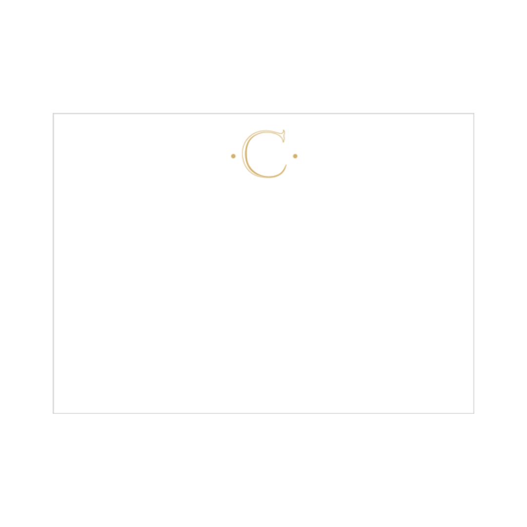 Caspari Antique Plain Letter Foil Correspondence Cards