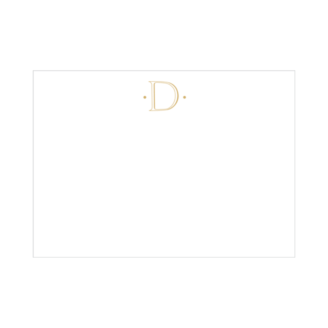 Caspari Antique Plain Letter Foil Correspondence Cards