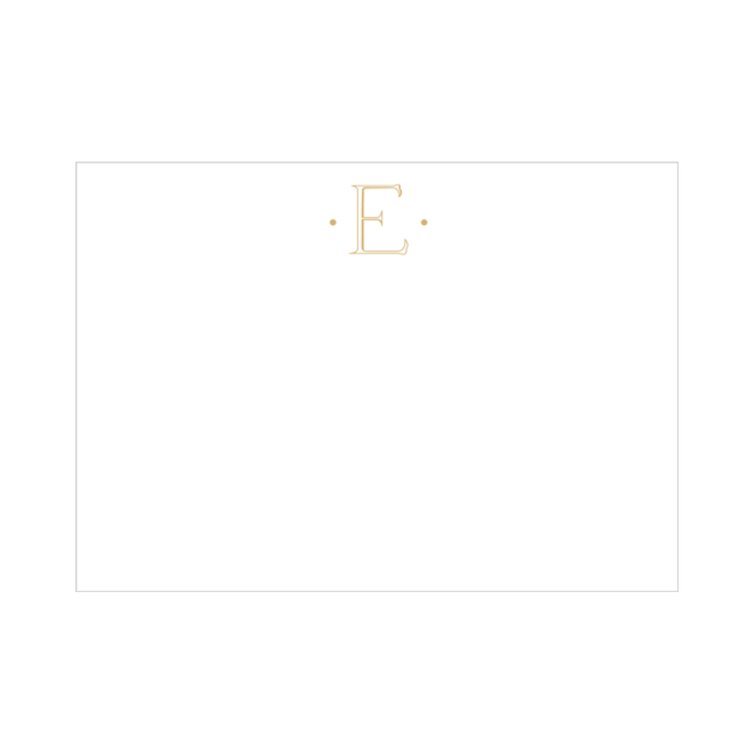 Caspari Antique Plain Letter Foil Correspondence Cards