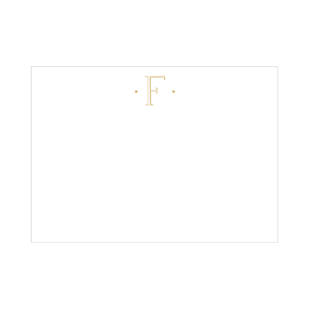 Caspari Antique Plain Letter Foil Correspondence Cards