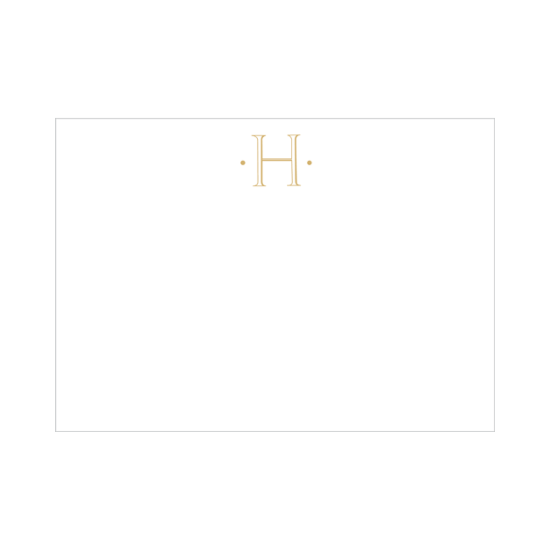 Caspari Antique Plain Letter Foil Correspondence Cards