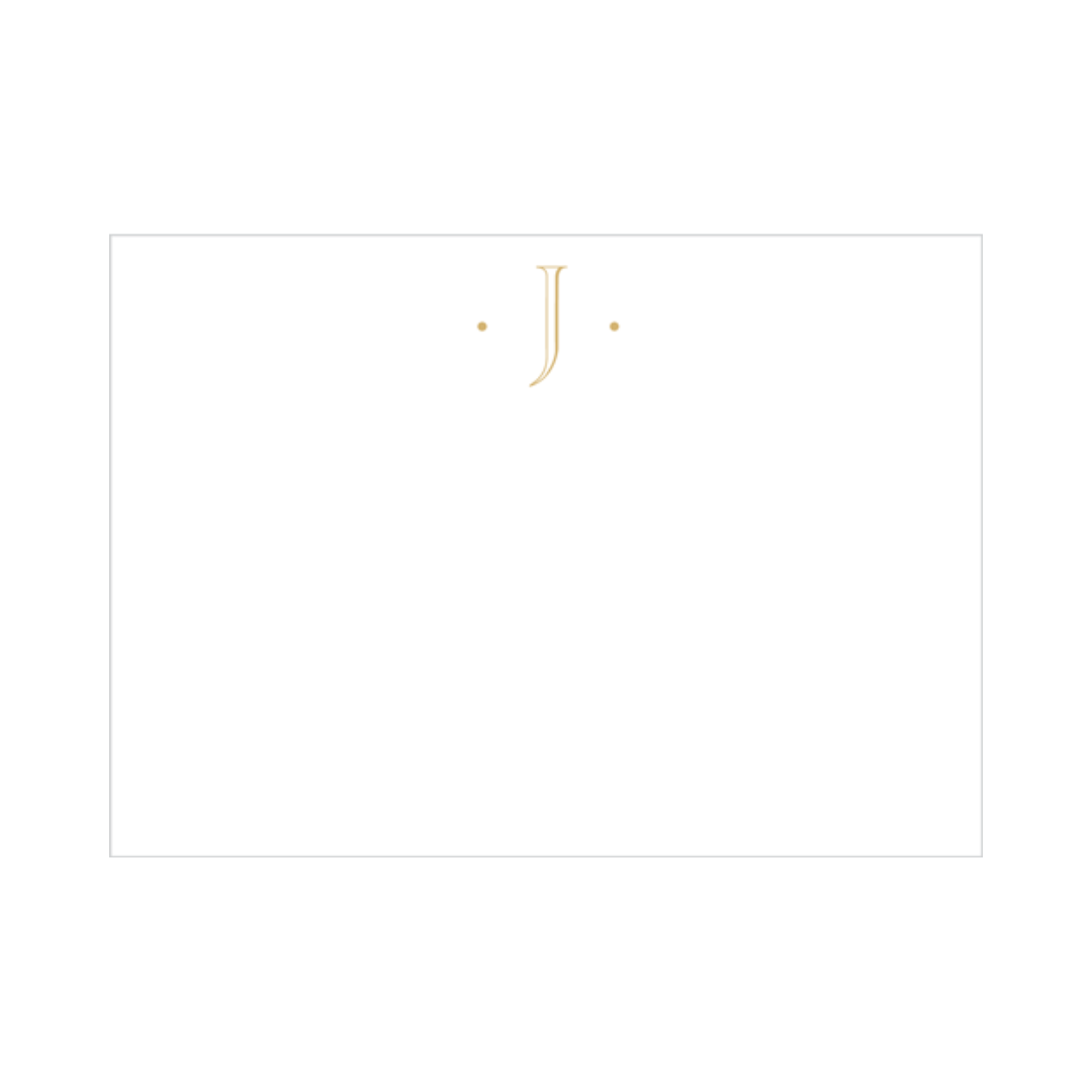 Caspari Antique Plain Letter Foil Correspondence Cards