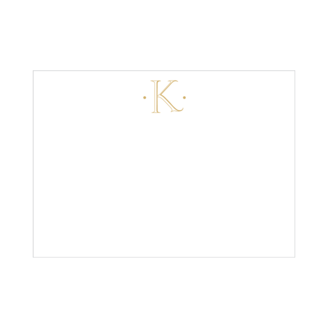 Caspari Antique Plain Letter Foil Correspondence Cards