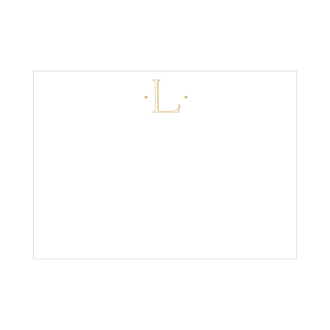 Caspari Antique Plain Letter Foil Correspondence Cards