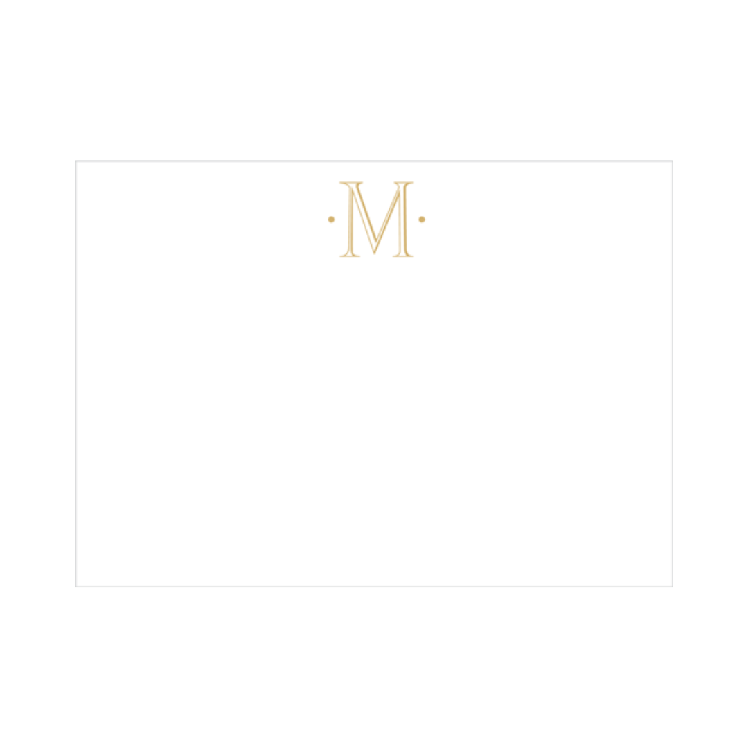 Caspari Antique Plain Letter Foil Correspondence Cards