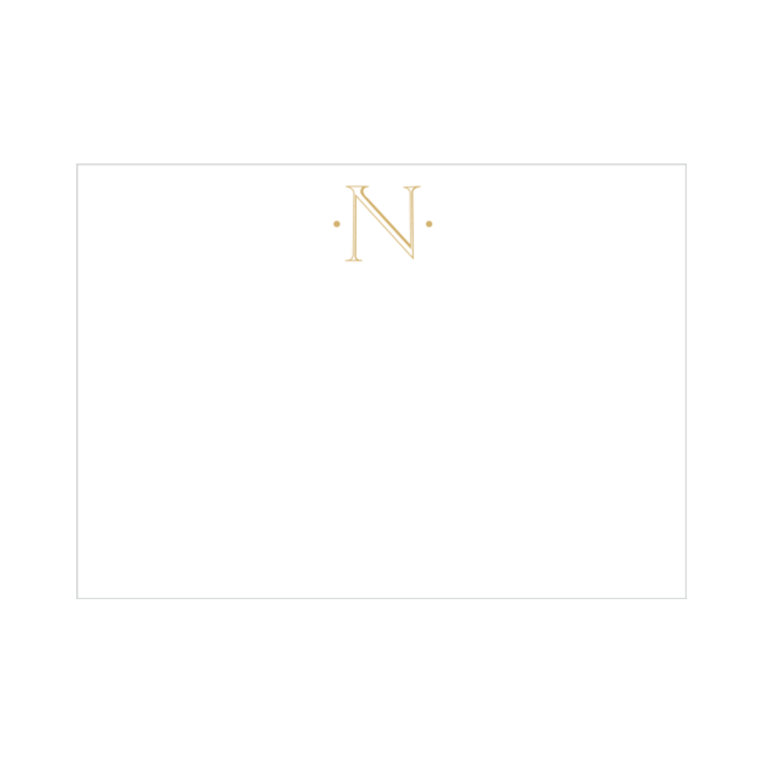 Caspari Antique Plain Letter Foil Correspondence Cards