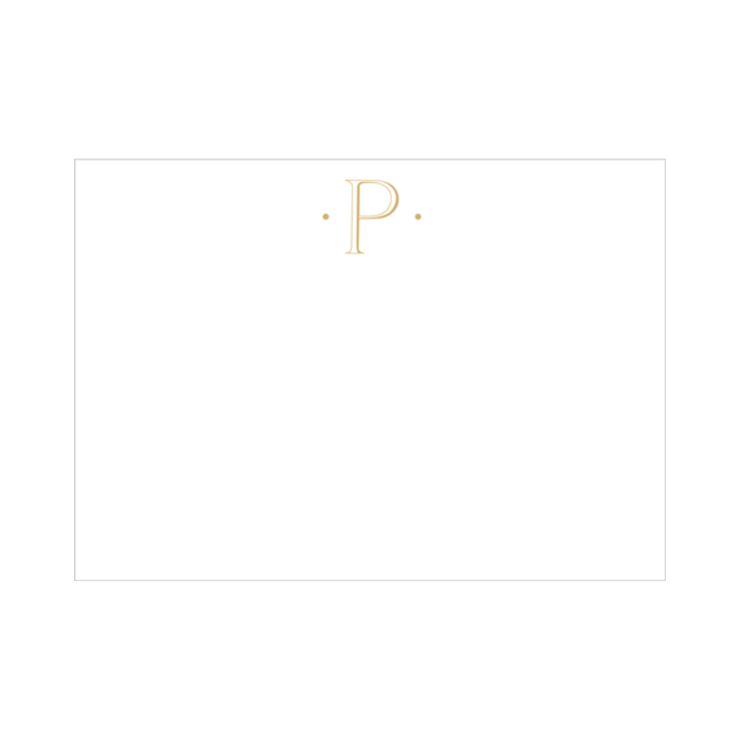 Caspari Antique Plain Letter Foil Correspondence Cards