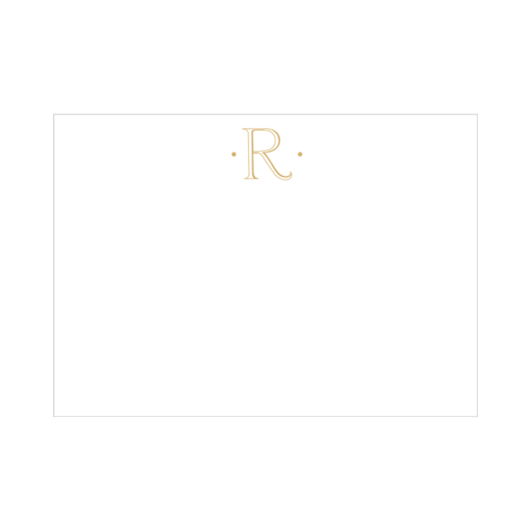 Caspari Antique Plain Letter Foil Correspondence Cards