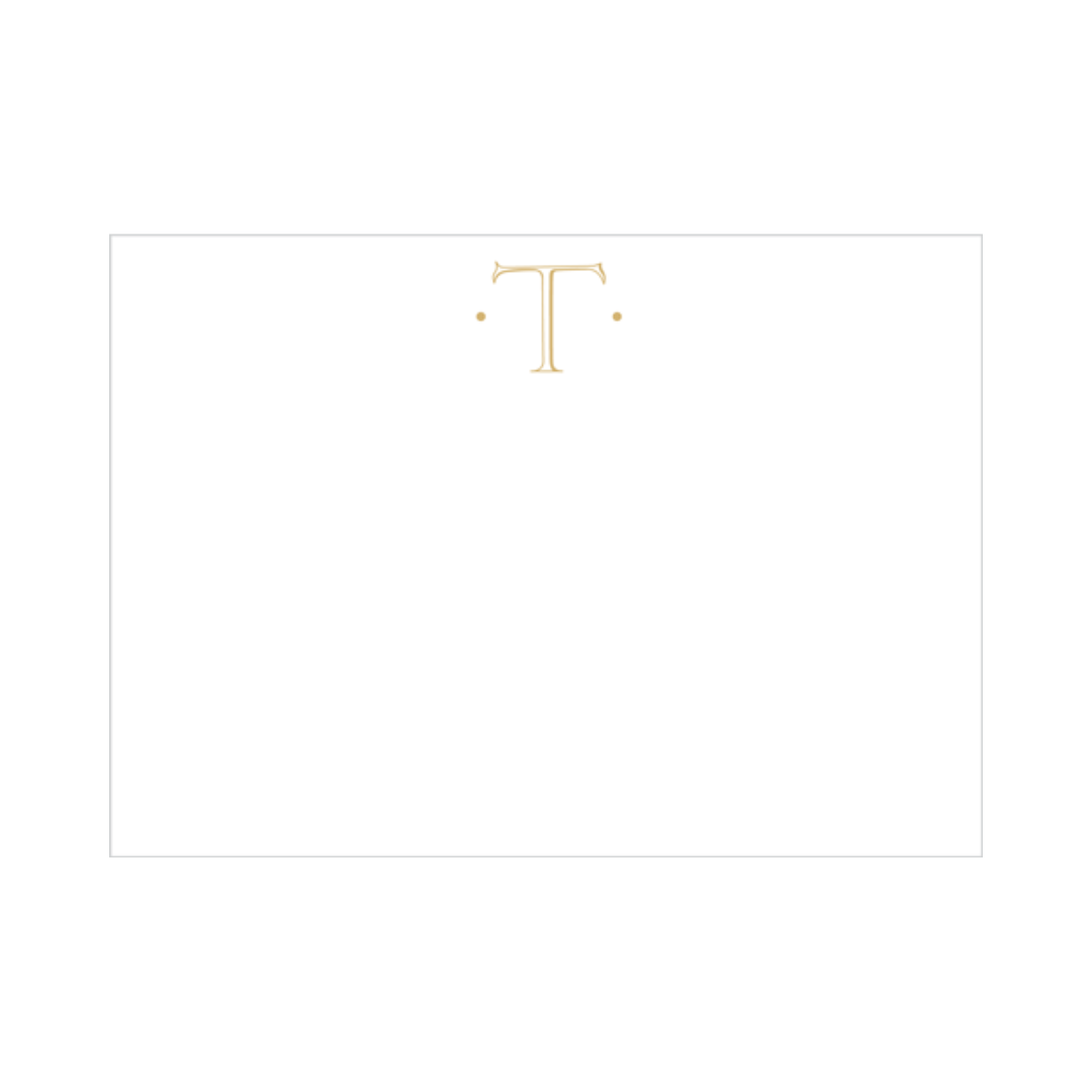 Caspari Antique Plain Letter Foil Correspondence Cards