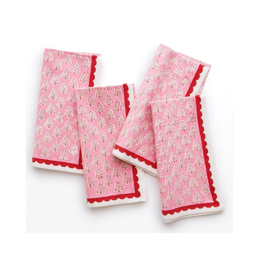 Pomegranate Pom Buti Pink Napkin | Set of 4