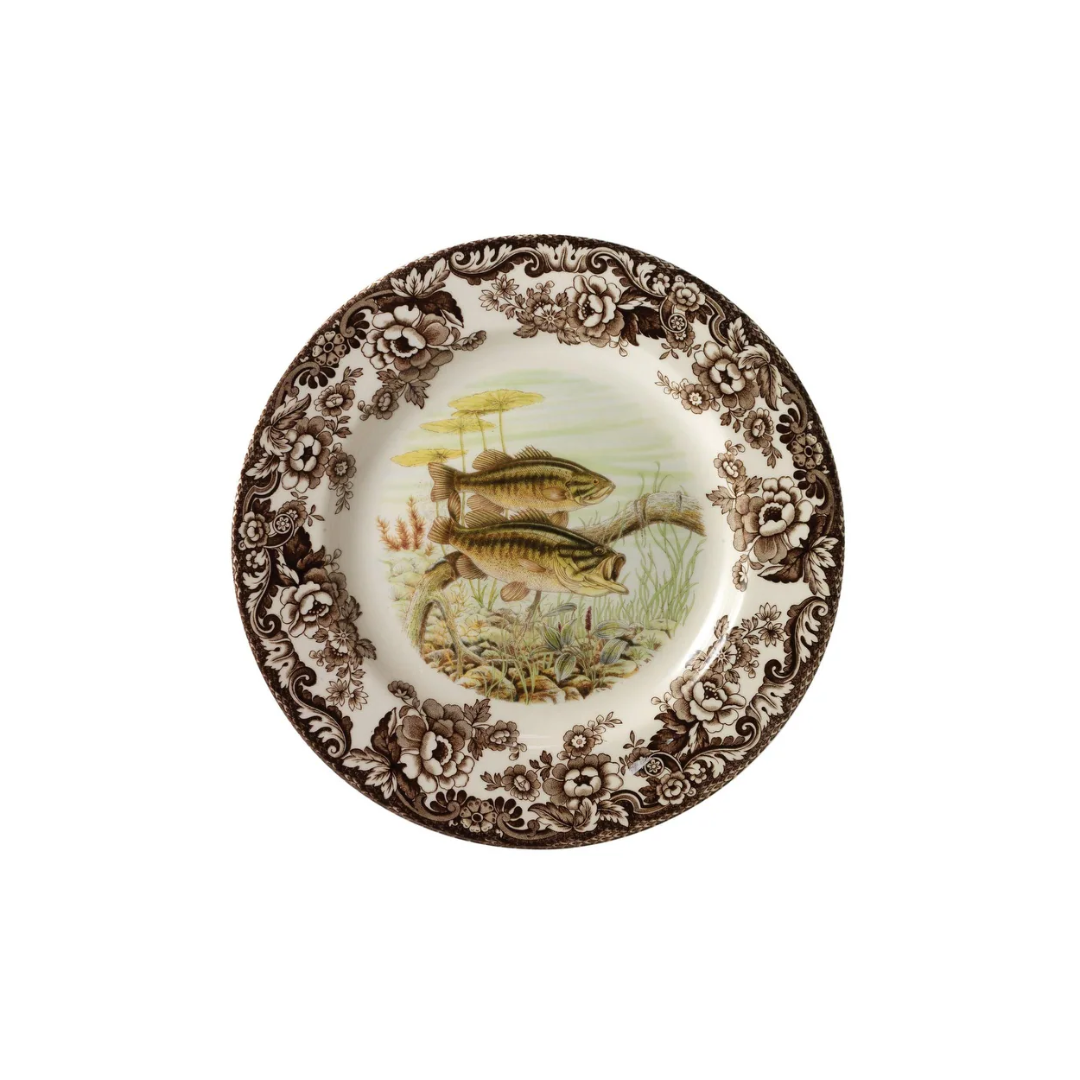 Spode Woodland Large Mouth Bass Salad Plate