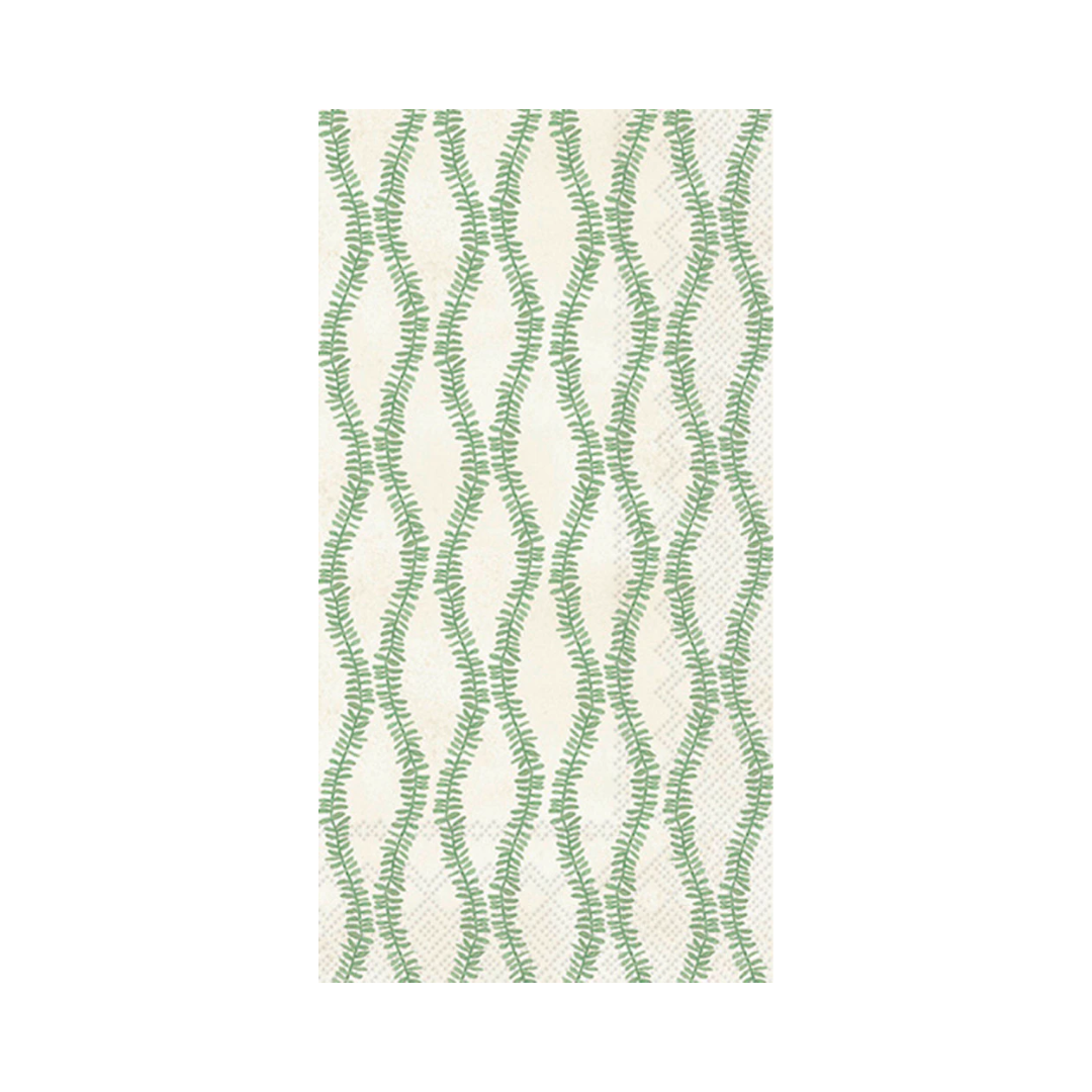 Green Leaf and Stem Guest Towels
