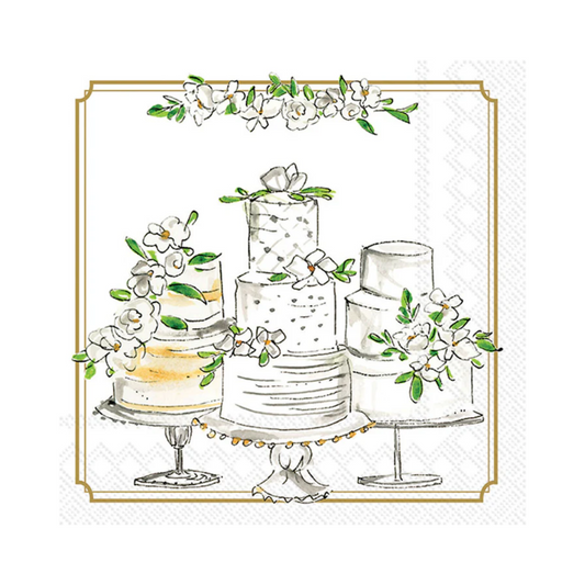 Wedding Cakes Cocktail Napkins