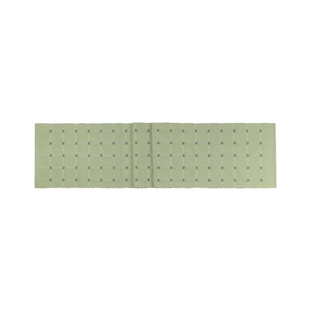 Green Hannah Cross Stitch Table Runner