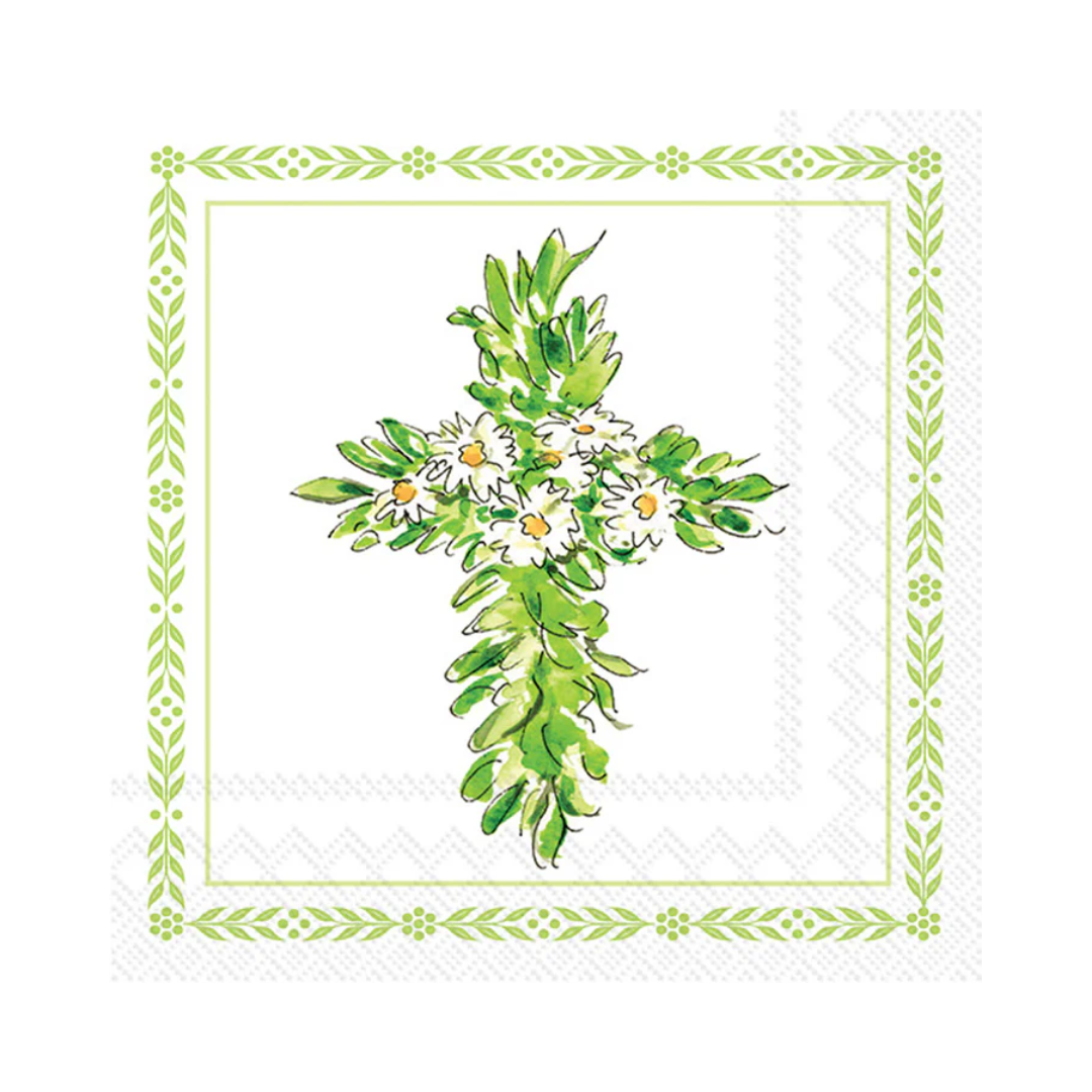 Floral Cross Lunch Napkins