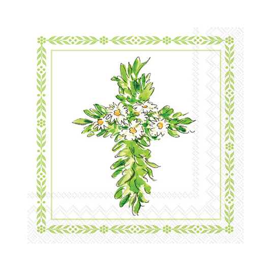 Floral Cross Lunch Napkins