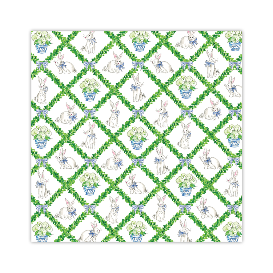 Boxwood Trellis with Easter Icons Square Placemat