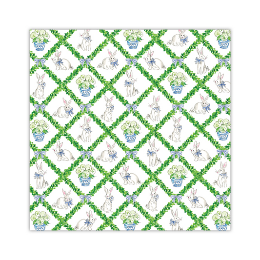 Boxwood Trellis with Easter Icons Square Placemat