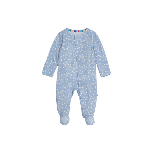 Blue Doeskin Modal Footie