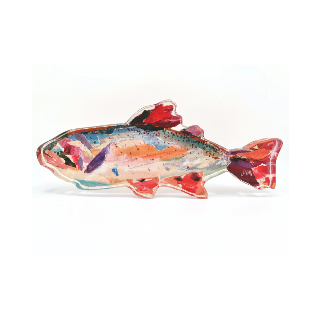 Lauren Dunn Rainbow Trout Acrylic Block
