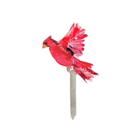 Cardinal in Flight Plant Stick
