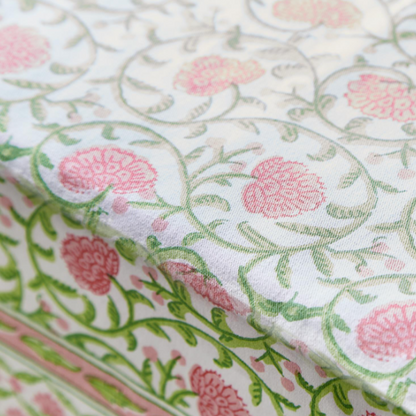 Floral Block Print Tablecloth-Two Sizes