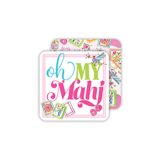 Oh My Mahj Square Coasters