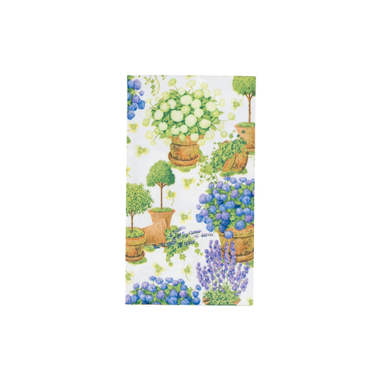 Caspari  Potted Hydrangeas Guest Napkins
