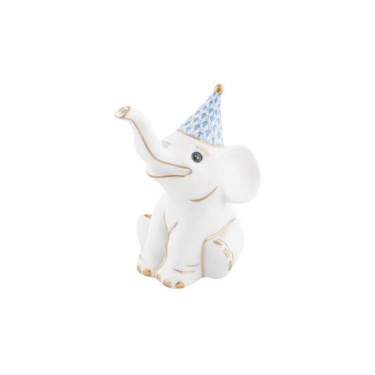 Herend Party Elephant- Blue