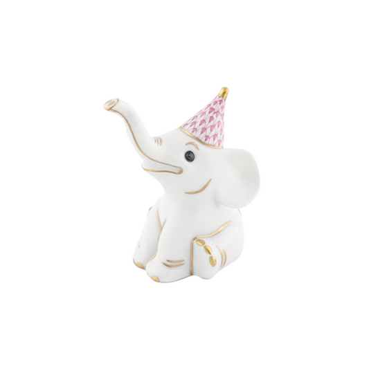 Herend Party Elephant- Raspberry