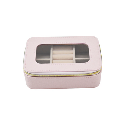 Leah Clear Top Travel Jewelry Case