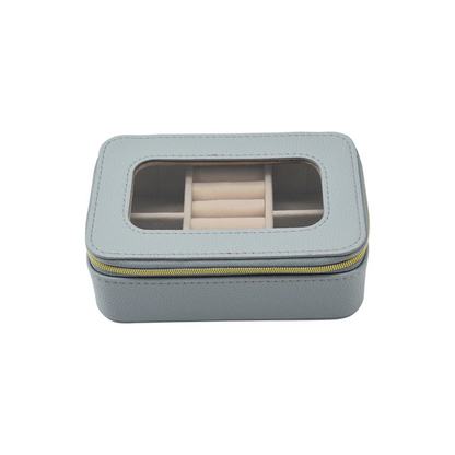 Leah Clear Top Travel Jewelry Case