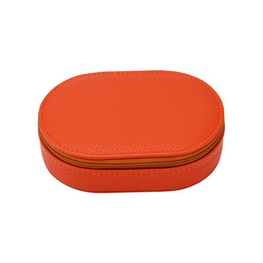 Leah Oval Travel Jewelry Case