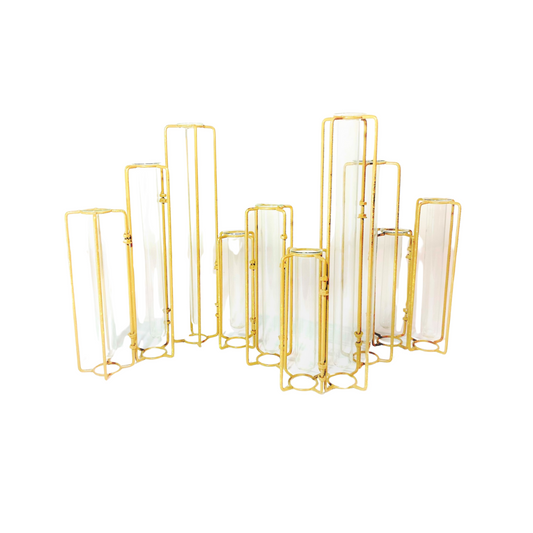 Gold Hinged Test Tube Vase