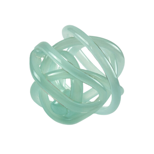 Tizo Design Hand Blown Glass Knot Turquoise