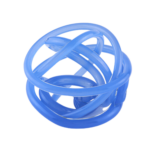 Tizo Design Hand Blown Glass Knot Blue