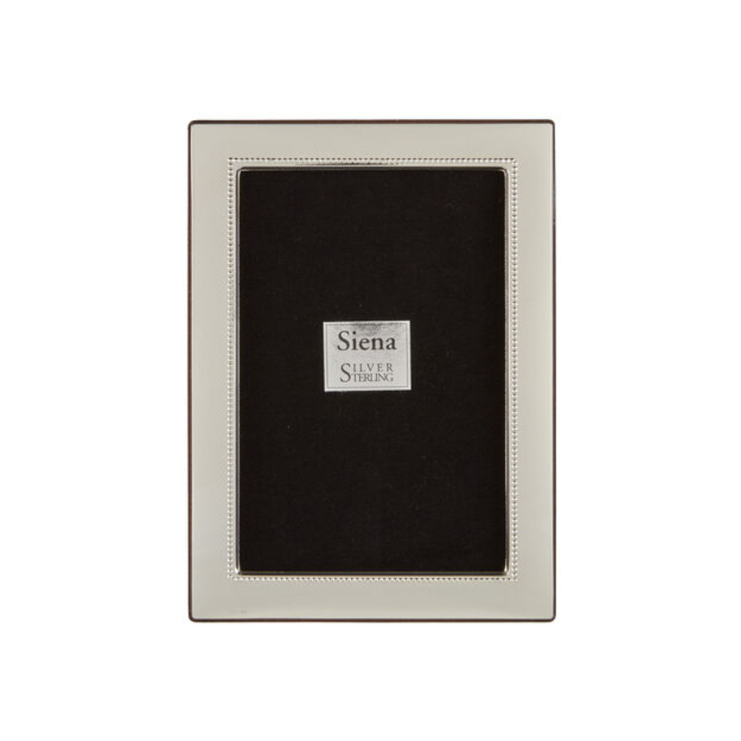 Tizo Design 4×6 Plain Inner Bead Siena Sterling Frame