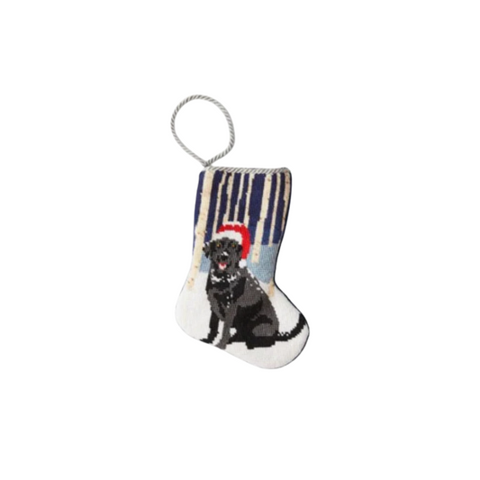 Bauble Stockings Woodland Frolic- Black Lab