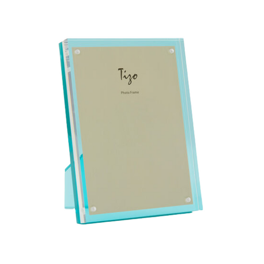 Tizo Design 5x7 Lucite Frame with Turquoise Back