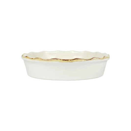 Vietri Italian Bakers Pie Dish - White