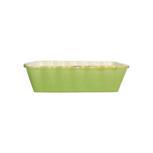 Vietri Italian Bakers Green Medium Rectangular Baker