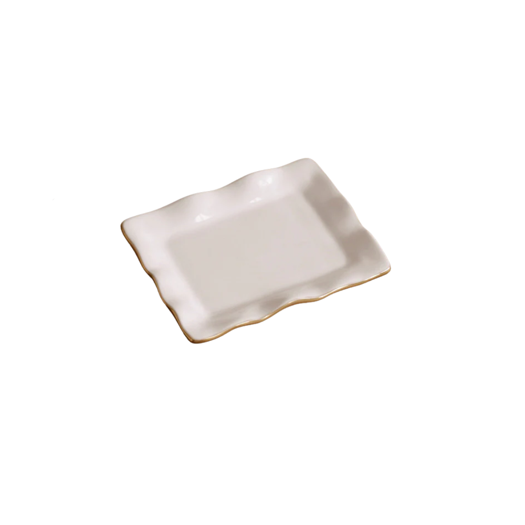 Beatriz Ball Encanto Vento Small Rectangular Tray - Cream