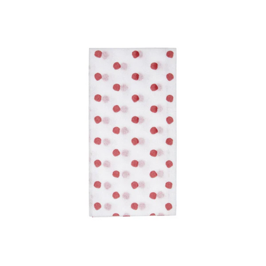 Vietri Papersoft Napkins Dot Red Guest Towels