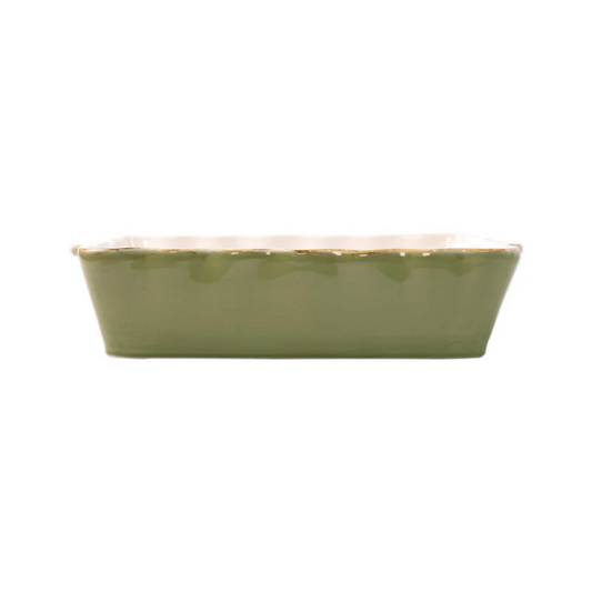 Vietri Italian Bakers Green Large Rectangular Baker