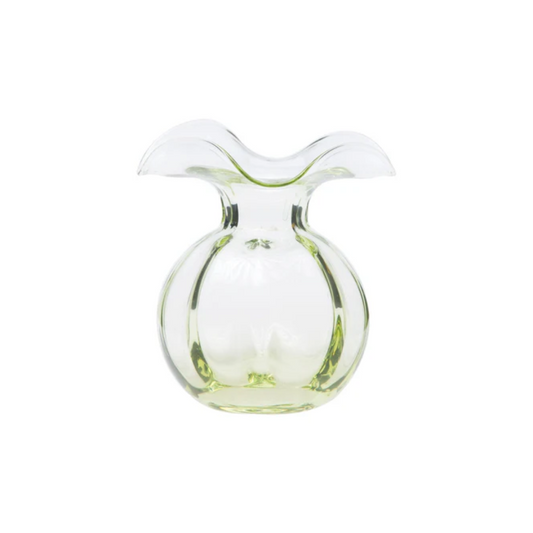 Vietri Hibiscus Glass Green Bud Vase