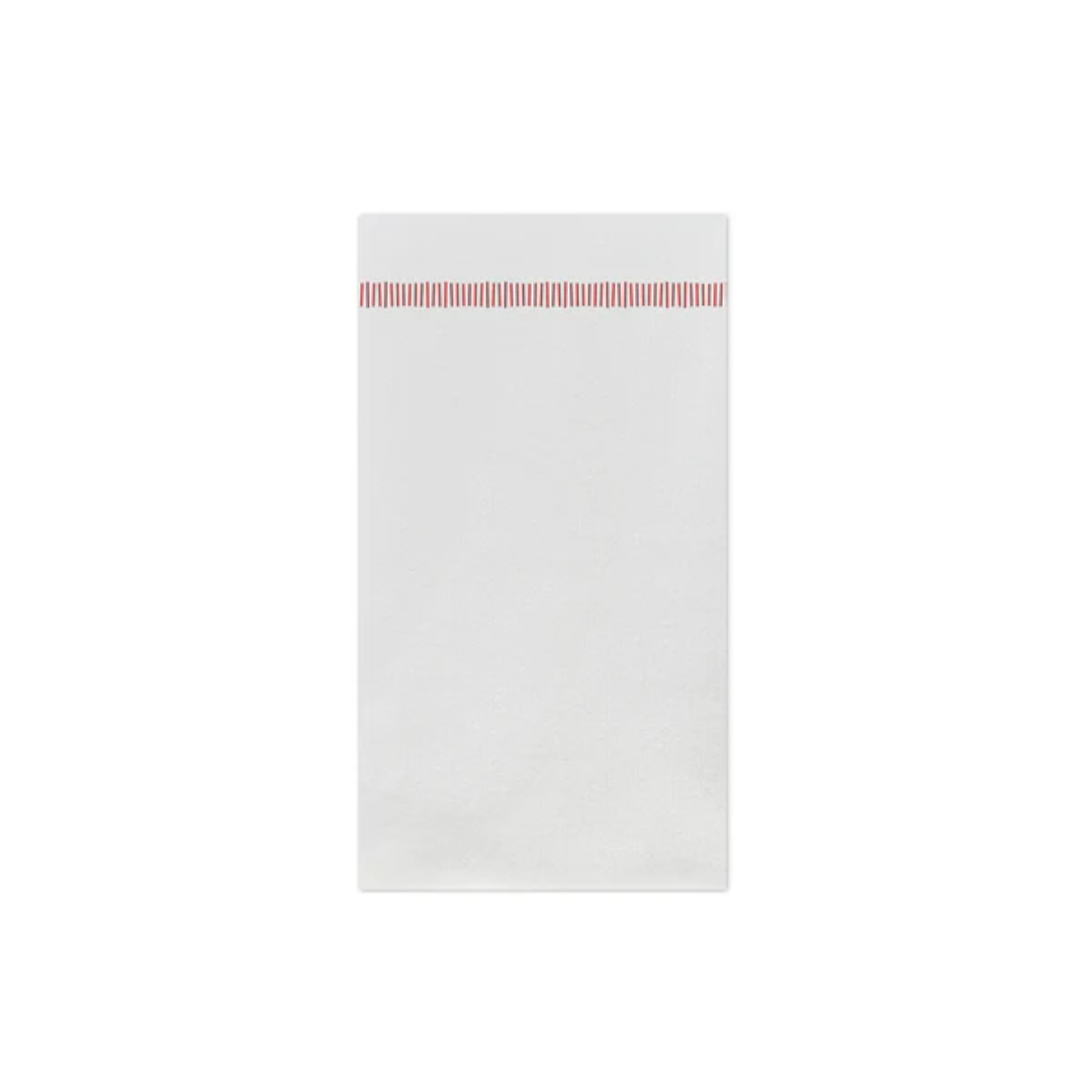 Vietri Papersoft Napkins Fringe Red Guest Towels (Pack of 20)