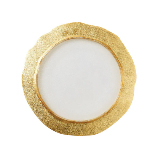 Vietri Rufolo Glass Gold Organic Service Plate/Charger