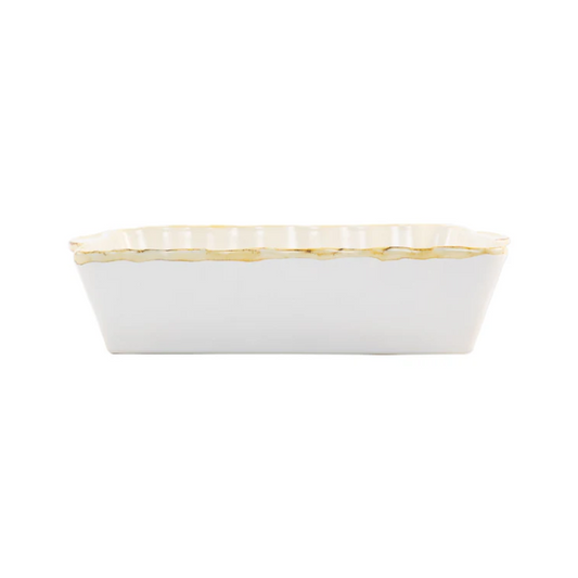 Vietri Italian Bakers White Large Rectangular Baker