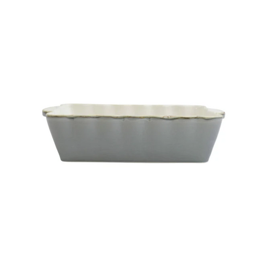 Vietri Gray Medium Rectangular Baker