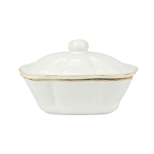 Vietri White Square Covered Casserole Dish
